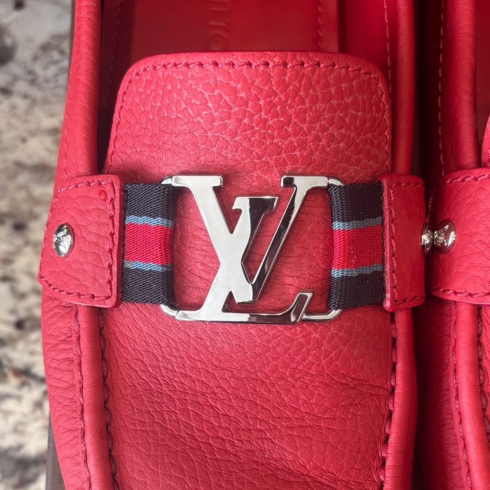 Louis Vuitton Vibrant Red Driving Shoes - Picture 7 of 11
